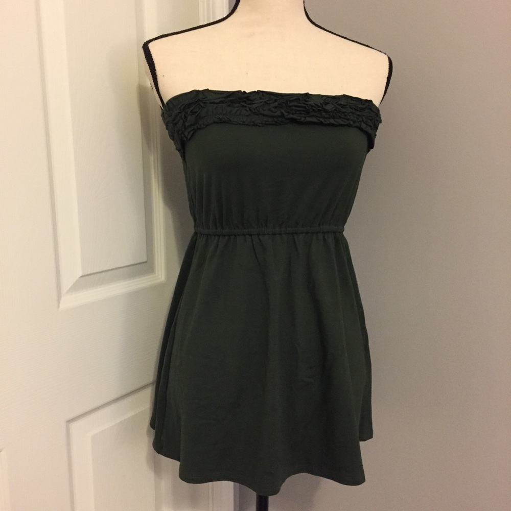 ARDEN B. Women’s Hunter Green Strapless Tube Top